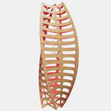 Toru Pendant Light Large Vertical Bamboo Red By David Trubridge