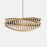 Toru Pendant Light Medium Horizontal Bamboo Black By David Trubridge