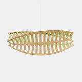 Toru Pendant Light Medium Horizontal Bamboo Lime By David Trubridge