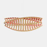Toru Pendant Light Medium Horizontal Bamboo Red By David Trubridge