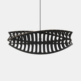 Toru Pendant Light Medium Horizontal Black Black By David Trubridge