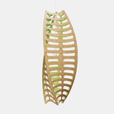 Toru Pendant Light Medium Vertical Bamboo Lime By David Trubridge