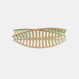 Toru Pendant Light Small Horizontal Bamboo Aqua By David Trubridge