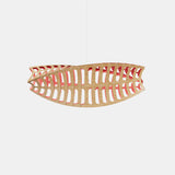 Toru Pendant Light Small Horizontal Bamboo Red By David Trubridge