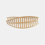 Toru Pendant Light Small Horizontal Bamboo White By David Trubridge