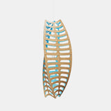 Toru Pendant Light Small Vertical Bamboo Blue By David Trubridge