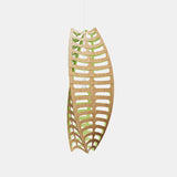 Toru Pendant Light Small Vertical Bamboo Lime By David Trubridge