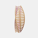 Toru Pendant Light Small Vertical Bamboo Pink By David Trubridge