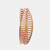 Toru Pendant Light Small Vertical Bamboo Red By David Trubridge