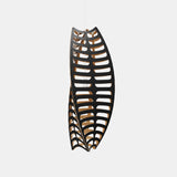 Toru Pendant Light Small Vertical Black Bamboo By David Trubridge