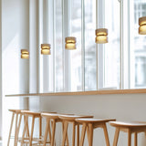 Totem Mini Up and Down Pendant Amber By Pablo - Lifestyle View