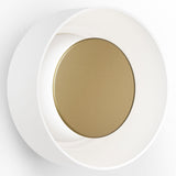 Totem Wall Sconce Brass Etched Whtie By Pablo