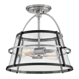 Tournon Medium Semi-Flush Mount - Brushed Nickel - by Hinkley