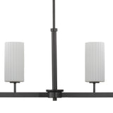 Town Country 4 Light Linear Chandelier Black By CDL Detailed View1