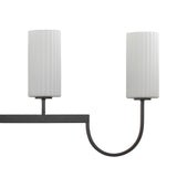 Town Country 4 Light Linear Chandelier Black By CDL Detailed View2