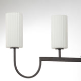 Town Country 4 Light Linear Chandelier Black By CDL Detailed View