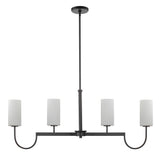 Town Country 4 Light Linear Chandelier Black By CDL