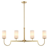 Town Country 4 Light Linear Chandelier Satin Brass By CDL With Light