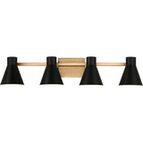 Towner Vanity Light — 35.38 Inch, Satin Brass