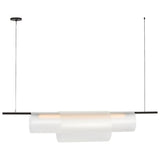 Trace Double Linear Chandelier Nightshade Black By Visual Comfort Main View 1
