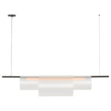 Trace Double Linear Chandelier Nightshade Black By Visual Comfort Main View 2