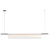 Trace Single Linear Chandelier Medium Nightshade Black By Visual Comfort Main View 2