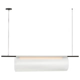 Trace Single Linear Small Chandelier Nightshade Black By Visual Comfort Main View 1