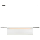 Trace Single Linear Small Chandelier Nightshade Black By Visual Comfort Main View 2