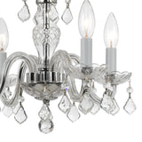 Traditional Crystal Chandelier 15"W x 12"H (4-Light) Polished Chrome