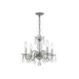 Traditional Crystal Chandelier 15"W x 12"H (4-Light) Polished Chrome