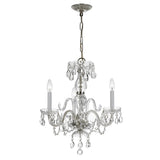 Traditional Crystal Chandelier 16"W x 18"H (3-Light) Polished Chrome