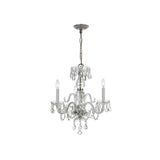 Traditional Crystal Chandelier 16"W x 18"H (3-Light) Polished Chrome