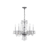 Traditional Crystal Chandelier 21"W x 22"H (5-Light) Polished Chrome