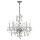 Traditional Crystal Chandelier 22"W x 21"H (5-Light) Polished Chrome