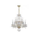 Traditional Crystal Chandelier 23"W x 25"H (10-Light) Polished Brass