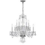 Traditional Crystal Chandelier 23"W x 25"H (10-Light) Polished Chrome