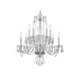 Traditional Crystal Chandelier 23"W x 25"H (10-Light) Polished Chrome