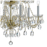 Traditional Crystal Chandelier 26.5"W x 34.75"H (12-Light) Polished Brass