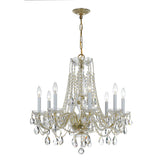 Traditional Crystal Chandelier 26"W x 26"H (8-Light) Polished Brass