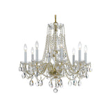 Traditional Crystal Chandelier 26"W x 26"H (8-Light) Polished Brass