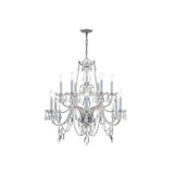 Traditional Crystal Chandelier 31"W x 26"H (12-Light) Polished Chrome