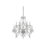 Traditional Crystal Chandelier 31"W x 26"H (12-Light) Polished Chrome