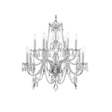 Traditional Crystal Chandelier 31"W x 26"H (12-Light) Polished Chrome