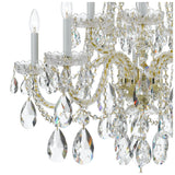 Traditional Crystal Chandelier 32"W x 36"H (10-Light) Polished Brass