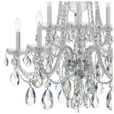 Traditional Crystal Chandelier 32"W x 36"H (10-Light) Polished Chrome