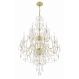 Traditional Crystal Chandelier 32"W x 43.75"H (15-Light) Polished Brass