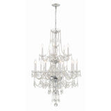 Traditional Crystal Chandelier 32"W x 43.75"H (15-Light) Polished Chrome