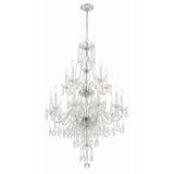 Traditional Crystal Chandelier 32"W x 43.75"H (15-Light) Polished Chrome