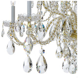 Traditional Crystal Chandelier 37.5"W x 48"H (12-Light) Polished Brass