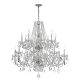 Traditional Crystal Chandelier 37"W x 34"H (16-Light) Polished Chrome